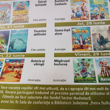 SPECIAL: Zeci de copii au mers la filme la Biblioteca Județeană în prima zi a programului dedicat lor SPECIAL: Zeci de copii au mers la filme la Biblioteca Județeană în prima zi a programului dedicat lor