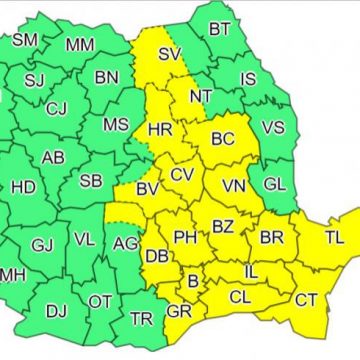 METEO: Cod galben de ploi torențiale în Capitală și 17 județe METEO: Cod galben de ploi torențiale în Capitală și 17 județe