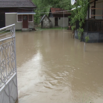 TÂRGU LĂPUŞ: Curţi inundate în urma unei ploi abundente TÂRGU LĂPUŞ: Curţi inundate în urma unei ploi abundente