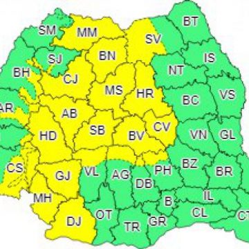 COD GALBEN DE PLOI ÎN MARAMUREȘ: Perioade cu instabilitate atmosferică accentuată și cantități de apă însemnate