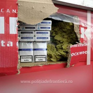 CONTRABANDĂ: Mii de baxuri cu țigări ascunse în colete cu materiale de construcții