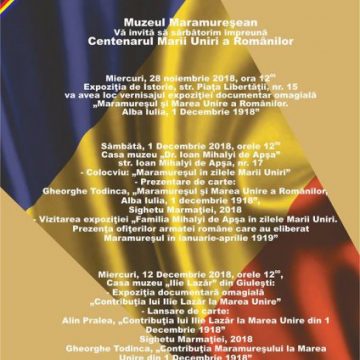 INVITAȚIE: Evenimente dedicate Centenarului, organizate de Muzeul Maramureșean din Sighet INVITAȚIE: Evenimente dedicate Centenarului, organizate de Muzeul Maramureșean din Sighet