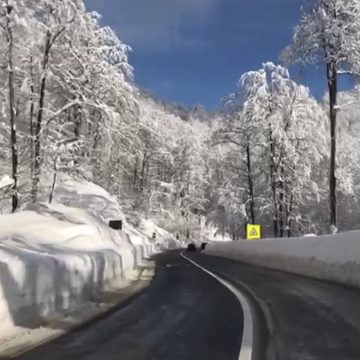 VIDEO | Peisaj de iarnă, în Maramureș
