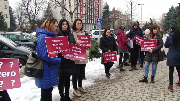 Video|Protest al părinților copiilor cu dizabilități