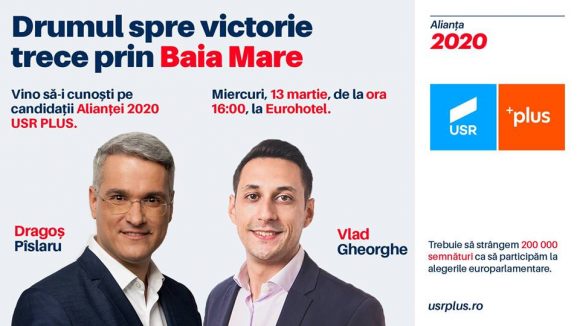 Drumul spre victorie trece prin Maramureș! Candidații Alianței 2020 USR – PLUS vin în Baia Mare
