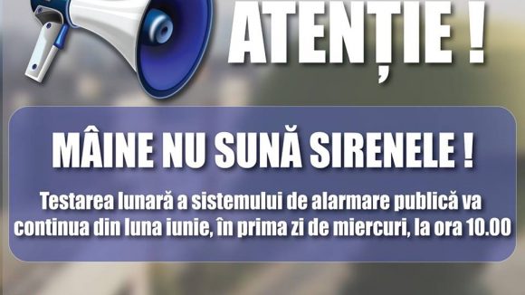 Miercuri nu mai sună alarmele