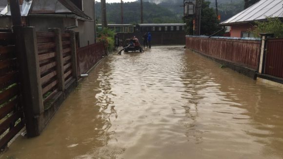 FOTO | Inundații în Vișeu de Sus