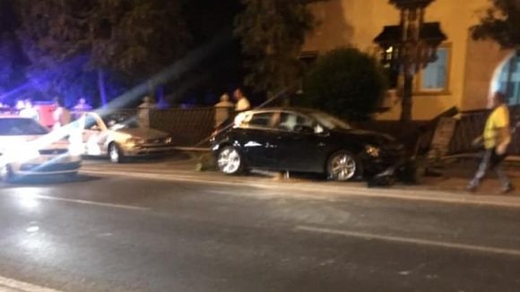 O mașină s-a oprit în gardul Direcției Silvice