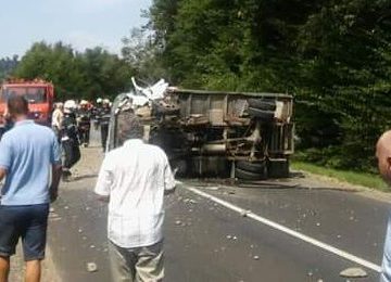 Accident pe DN 18B Accident pe DN 18B
