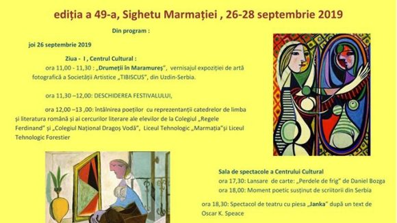 Joi, 26 septembrie a debutat cea de-a 49-a ediție a Festivalului Internațional de Poezie la Sighetu Marmație Joi, 26 septembrie a debutat cea de-a 49-a ediție a Festivalului Internațional de Poezie la Sighetu Marmație