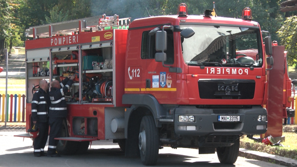 Desfășurare de forțe într-un exercițiu al pompierilor sigheteni