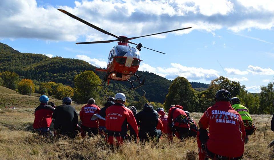 Exercițiu de salvare cu elicopterul