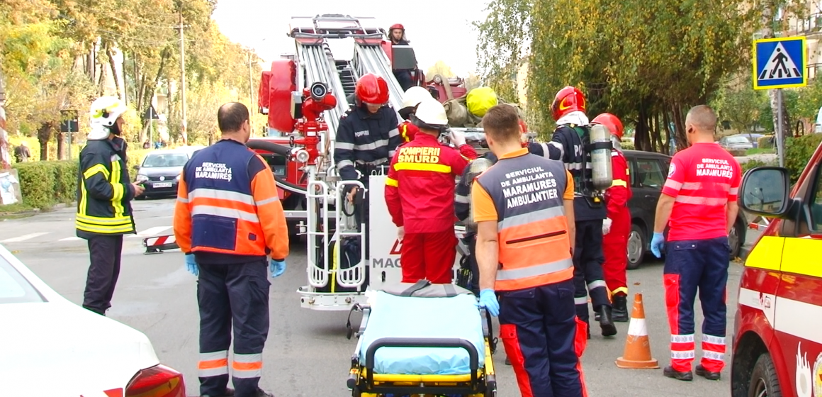 Intervenție de amploare a pompierilor sigheteni