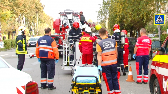 Intervenție de amploare a pompierilor sigheteni