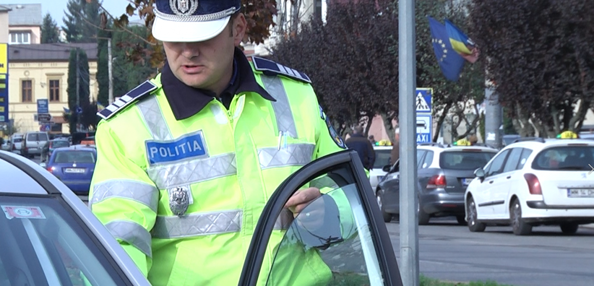Controale ale polițiștilor rutieri în Sighet