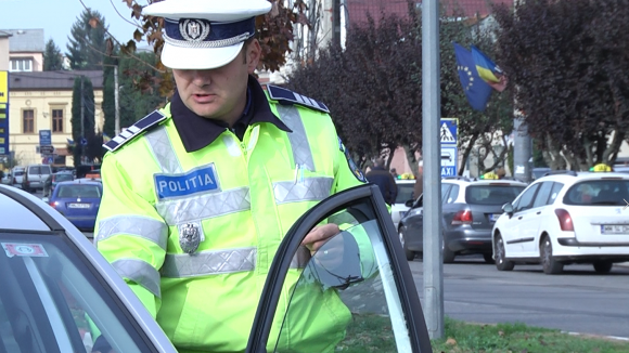 Controale ale polițiștilor rutieri în Sighet