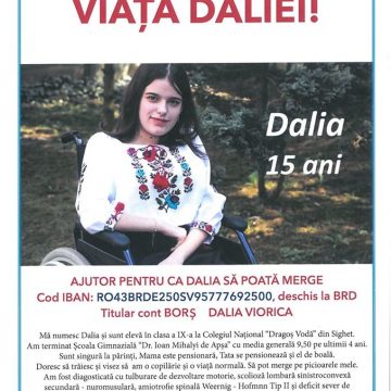 Dalia are nevoie de noi! Spectacol caritabil pentru susținerea cazului tinerei Dalia, organizat de Uniunea Rutenilor Subcarpatici din România, alături de Taraful Rutenilor și Asociația ”Ecouri Tinere”