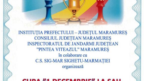 Cupa ”1 Decembrie” la șah pentru copii și juniori