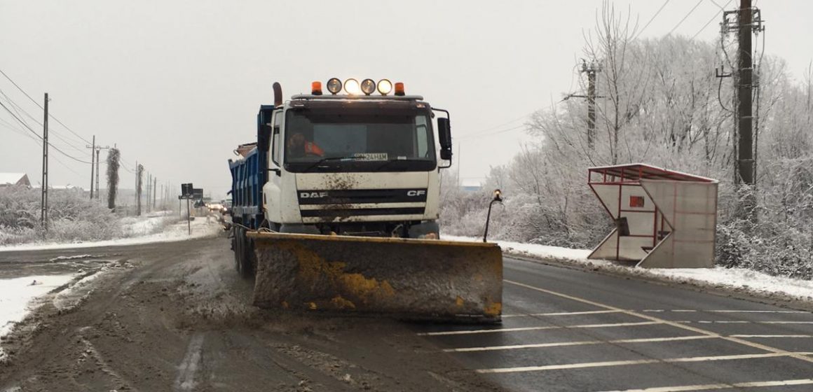 Circulatie rutiera in condtii de iarna pe sectoarele de drumuri publice din judet