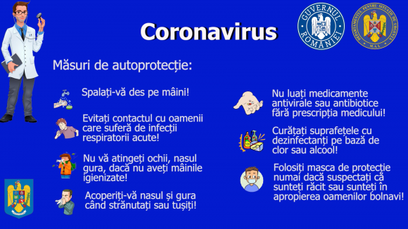 VIDEO | Măsuri de autoprotecție contra infectării cu coronavirus