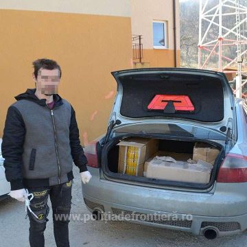 VIDEO | Prins cu ocaua mică – și cu portbagajul plin cu țigări de contrabandă