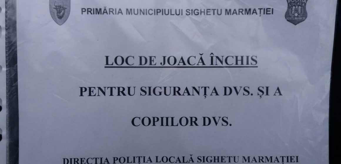 Primăria Sighetu Marmației a luat decizia închiderii tuturor locurilor de joacă din oraș
