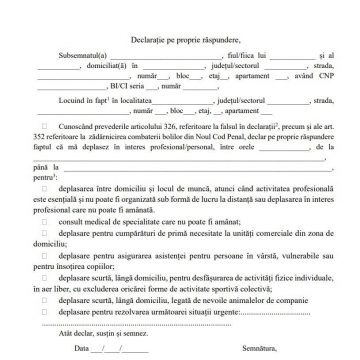 VIDEO | Din această seară, circulație cu declarație pe propria răspundere