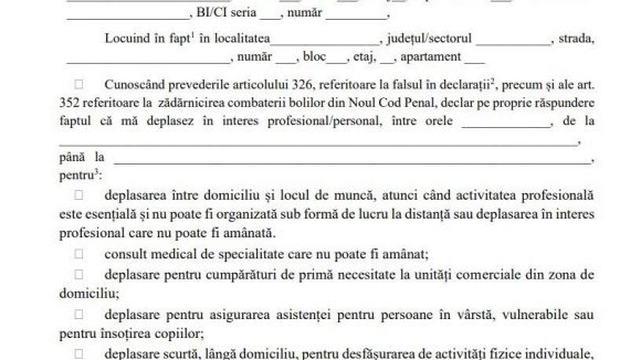 VIDEO | Din această seară, circulație cu declarație pe propria răspundere VIDEO | Din această seară, circulație cu declarație pe propria răspundere