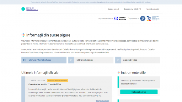 VIDEO | S-a lansat platforma online COVID-19 Știri Oficiale VIDEO | S-a lansat platforma online COVID-19 Știri Oficiale