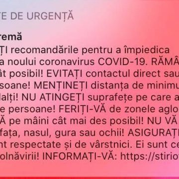 VIDEO | Atenționați și prin varianta Ro-alert