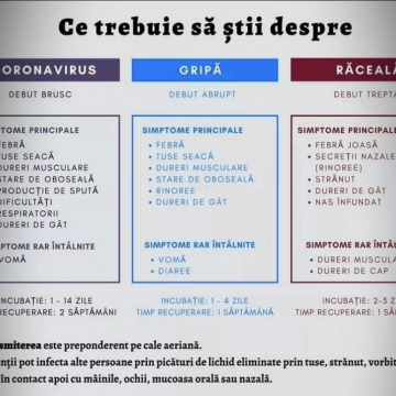 VIDEO | Ce trebuie să știi despre simptomatologia coronavirusului, a gripei, dar și a unei simple răceli?