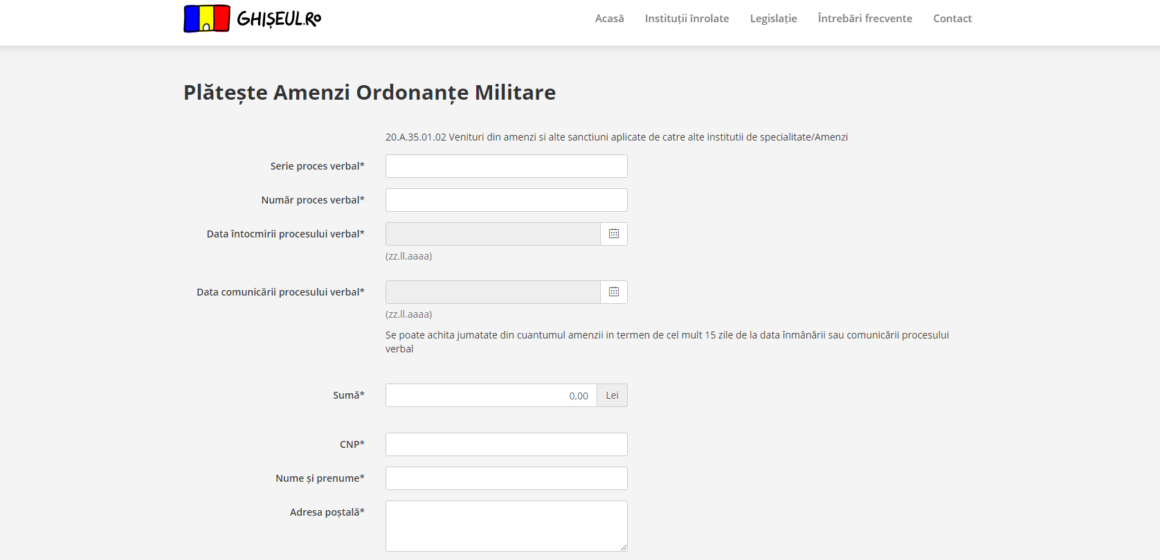 VIDEO | Plata amenzilor pentru încălcarea prevederilor ordonanțelor militare poate fi făcută și online