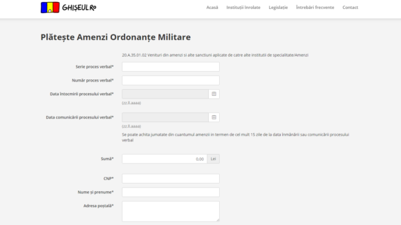 VIDEO | Plata amenzilor pentru încălcarea prevederilor ordonanțelor militare poate fi făcută și online
