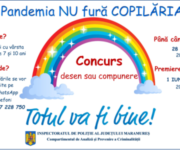 Pandemia nu fură copilăria – concurs de 1 iunie
