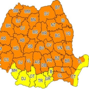 Un nou Cod Portocaliu de vreme rea emis pentru Maramureș și alte județe din țară