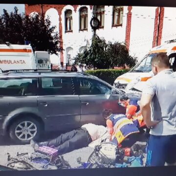 VIDEO | Manevre de prim ajutor la un accident de circulație care a avut loc în Sighet, în zona Big