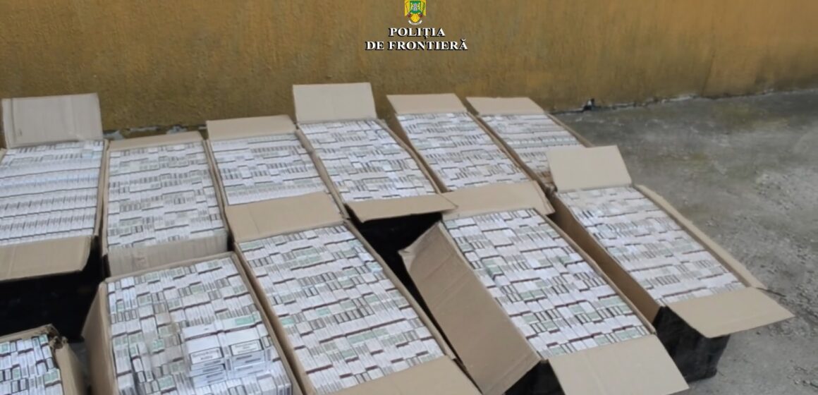 VIDEO | Aproximativ 10.000 pachete cu țigări, confiscate la granița de nord a României