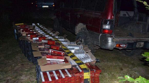 Captură de țigări de contrabandă de peste un sfert de milion de lei Captură de țigări de contrabandă de peste un sfert de milion de lei