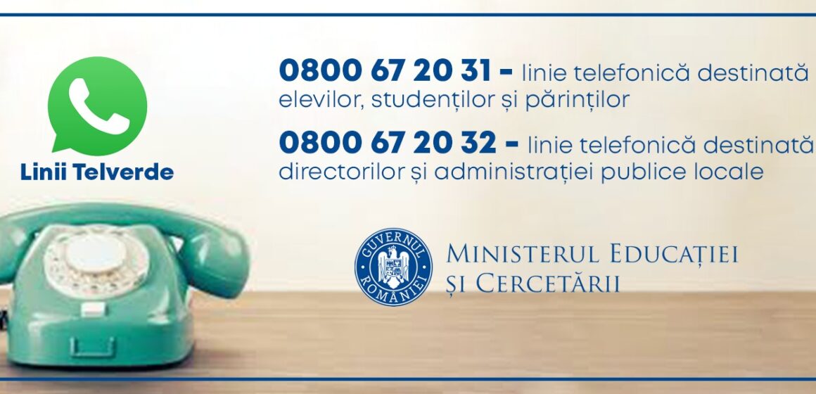 VIDEO | Linii Telverde destinate informării cu privire la începerea noului an școlar/universitar