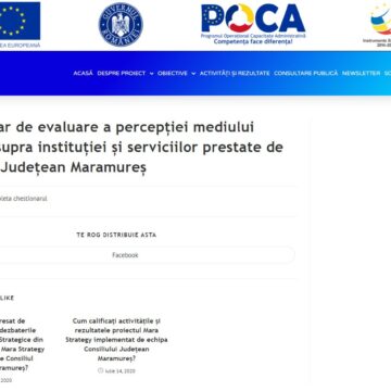Cetățenii pot completa un chestionar de evaluare a percepției asupra instituției și serviciilor prestate de Consiliul Județean Maramureș Cetățenii pot completa un chestionar de evaluare a percepției asupra instituției și serviciilor prestate de Consiliul Județean Maramureș