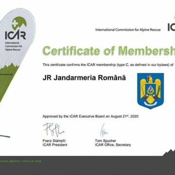 Jandarmeria Română a fost admisă membru în Comisia Internațională de Salvare Alpin Jandarmeria Română a fost admisă membru în Comisia Internațională de Salvare Alpin