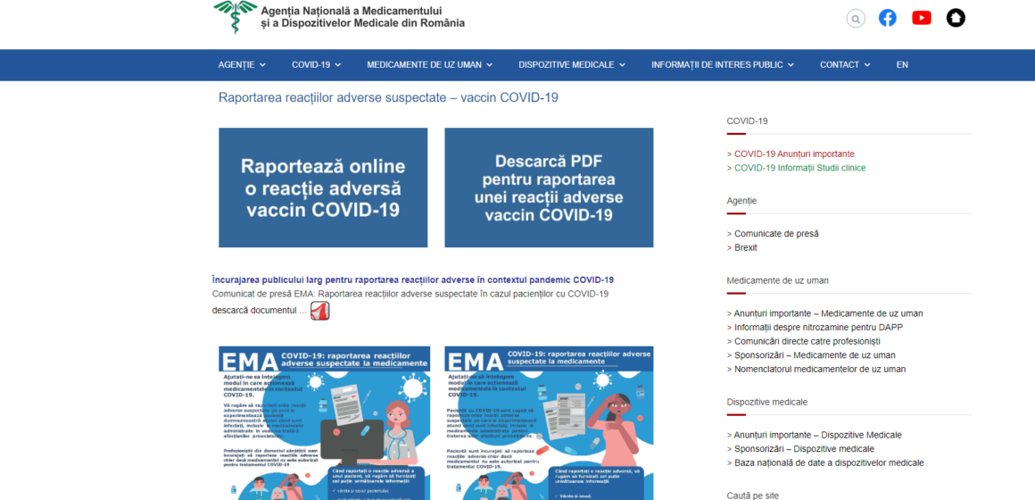 VIDEO | Platforma pentru raportarea reacțiilor adverse suspectate post-imunizare la vaccinurile împotriva COVID-19 este funcțională