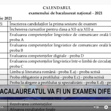 VIDEO | BACALAUREATUL VA FI UN EXAMEN DIFERENŢIAT