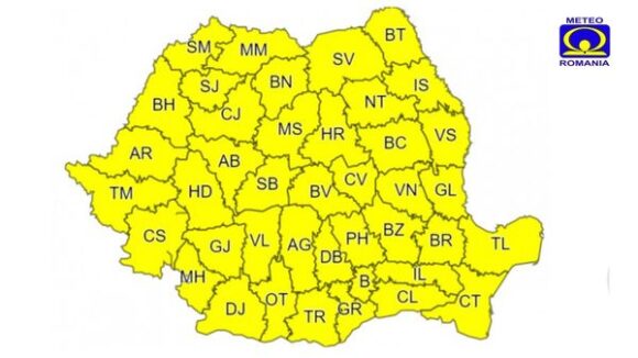 Cod Galben de intensificări ale vântului, ninsori viscolite și polei Cod Galben de intensificări ale vântului, ninsori viscolite și polei