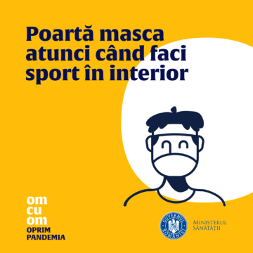VIDEO | Ministerul Sănătății susține ferm purtarea măștii în timpul activităților sportive care se desfășoară în interior VIDEO | Ministerul Sănătății susține ferm purtarea măștii în timpul activităților sportive care se desfășoară în interior