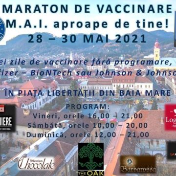 VIDEO | Maraton de Vaccinare ”M.A.I. aproape de tine!”în Piața Libertății din municipiul Baia Mare VIDEO | Maraton de Vaccinare ”M.A.I. aproape de tine!”în Piața Libertății din municipiul Baia Mare