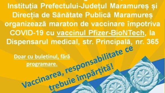 Maratonul vaccinării la Dispensarul medical din comuna Bogdan Vodă Maratonul vaccinării la Dispensarul medical din comuna Bogdan Vodă