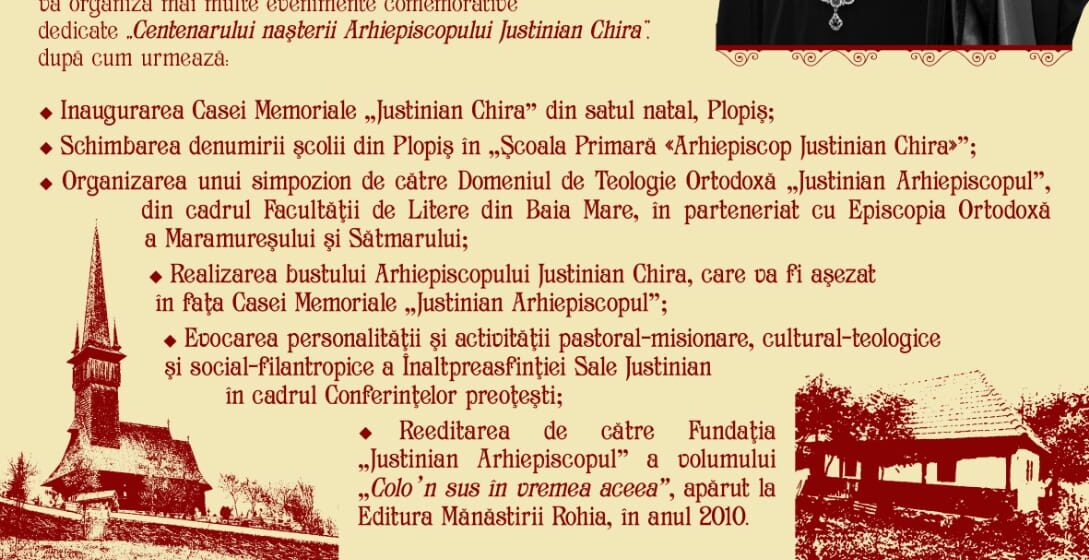 Centenar de la nașterea Arhiepiscopului Justinian Chira
