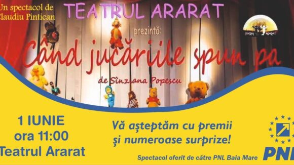 De 1 iunie, PNL Baia Mare și deputatul Călin Bota le oferă un spectacol de teatru și multe surprize copiilor maramureșeni De 1 iunie, PNL Baia Mare și deputatul Călin Bota le oferă un spectacol de teatru și multe surprize copiilor maramureșeni