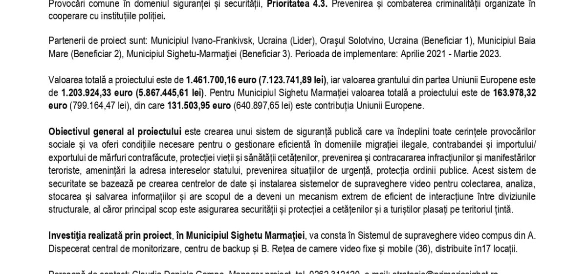 VIDEO | Municipiul Sighetu Marmației a încheiat un nou contract cu finanțare europeană VIDEO | Municipiul Sighetu Marmației a încheiat un nou contract cu finanțare europeană